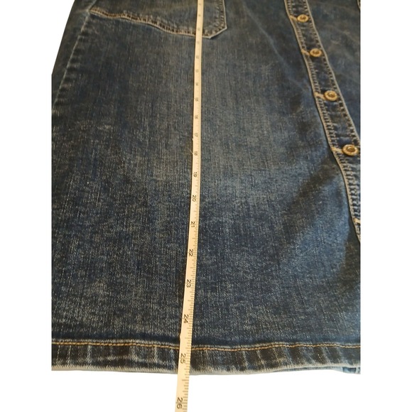 Liz Claiborne SIMPLY LIZ Women's Denim Button Front Midi Skirt Size 18 - Picture 8 of 10